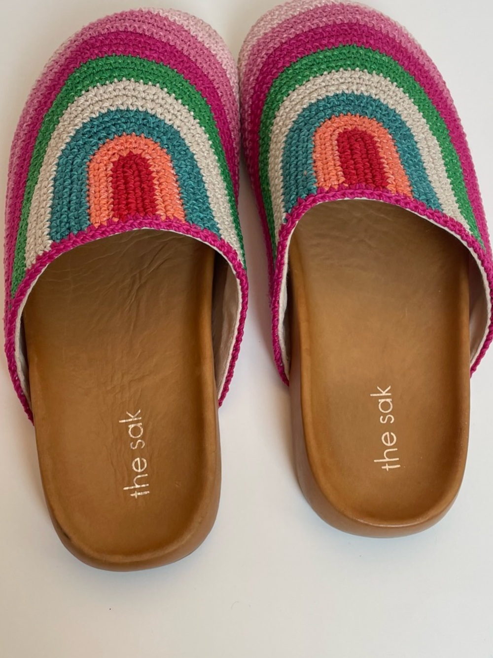 The Sak Multicolor Crochet Mule / Clog – Pink, Green & Cream – Size 8 🌸✨ - Picture 14 of 15